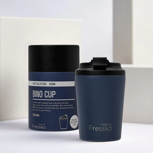 MADE BY FRESSKO - BINO REUSABLE COFFEE CUP 227ML/8OZ - DENIM