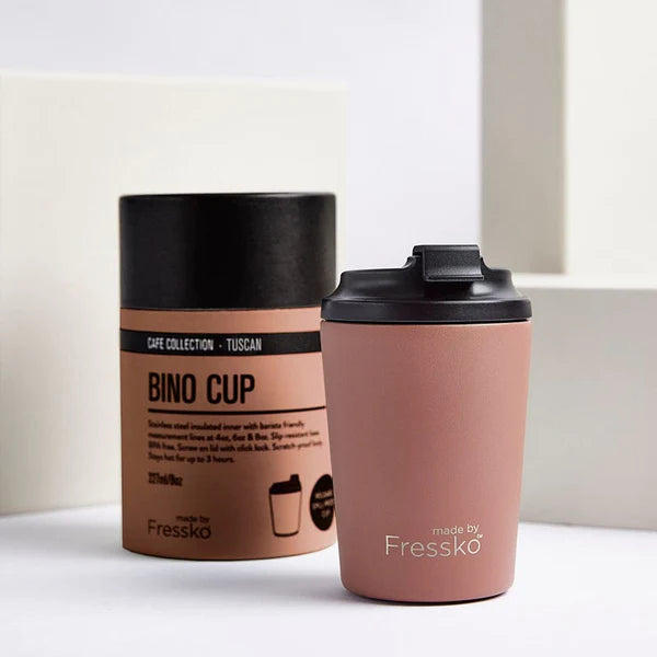 MADE BY FRESSKO - BINO REUSABLE COFFEE CUP 227ML/8OZ - TUSCAN