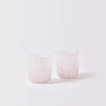 Load image into Gallery viewer, BONNIE &amp; NEIL - DOTS PINK GLASS TUMBLER (SET OF 2)
