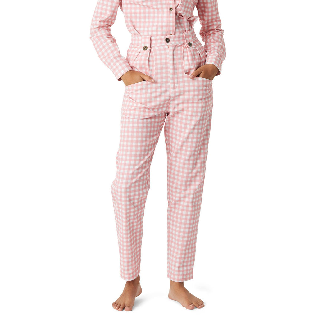 KIP & CO - HIGH WAISTED PANT - GINGHAM CANDY