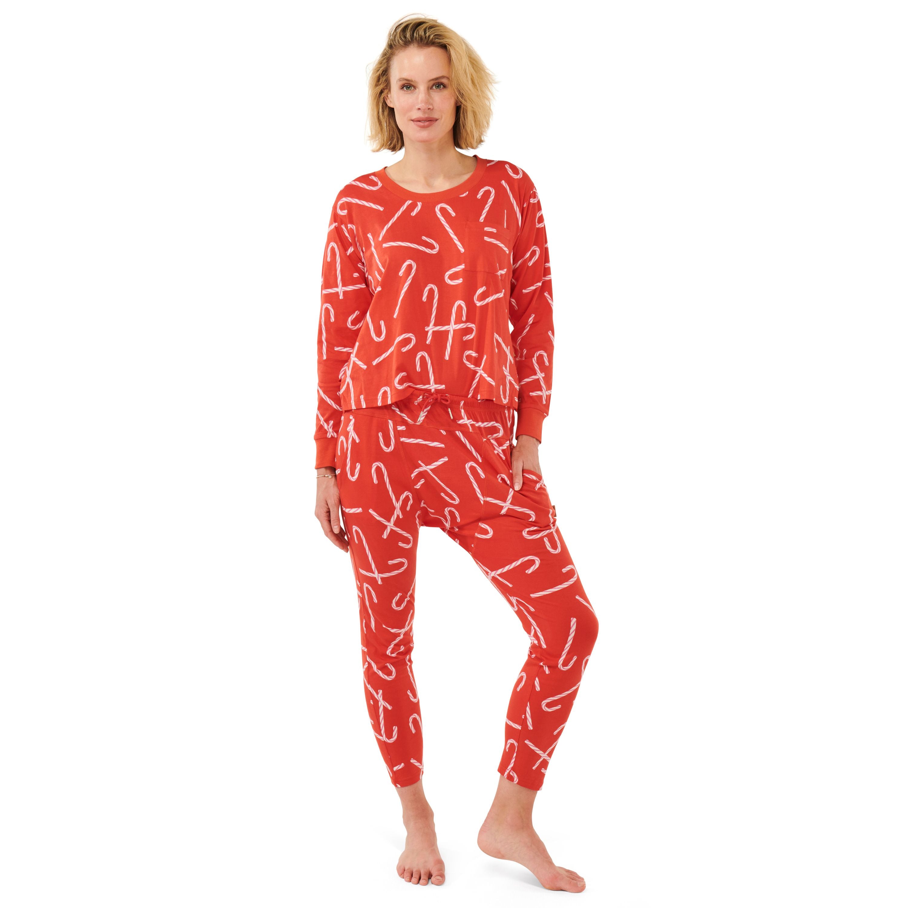 KIP & CO - DROP CROTCH PANT - CANDY CANE RED