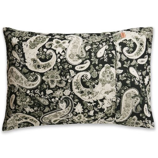 KIP & CO - PAISLEY GREEN LINEN PILLOWCASES 2P STD SET