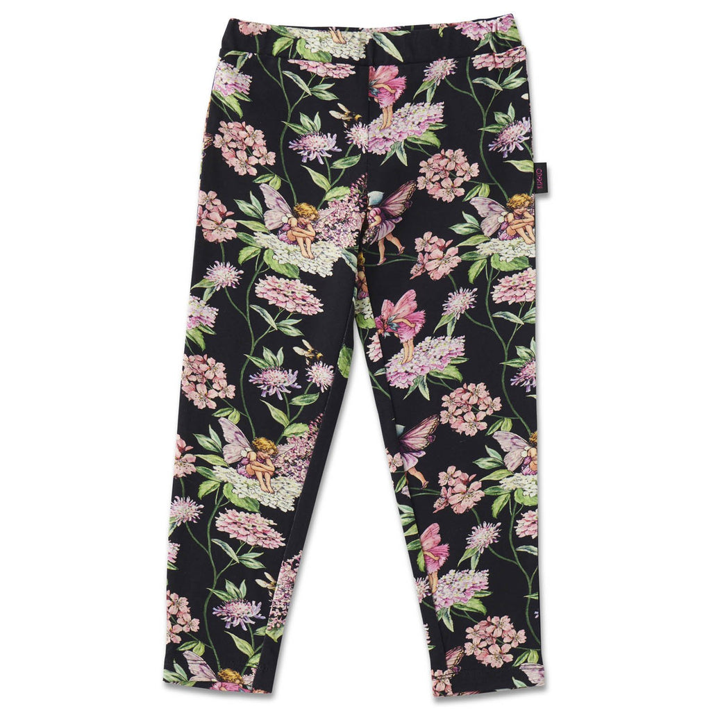 KIP & CO X FLOWER FAIRIES - CANDY TUFT BLACK LEGGINGS