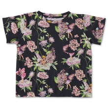 Load image into Gallery viewer, KIP &amp; CO X FLOWER FAIRIES - CANDY TUFT BLACK TSHIRT
