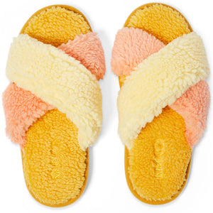 KIP & CO - BOUCLE ADULT SLIPPERS - PEACHES AND PINEAPPLE