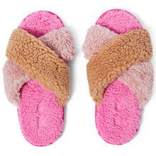 Load image into Gallery viewer, KIP &amp; CO - BOUCLE ADULT SLIPPERS - ROSES AND CHOCOLATE
