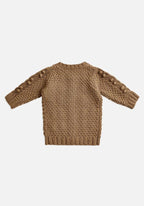MIANN & CO - BOBBLE KNIT CARDIGAN - CHESTNUT