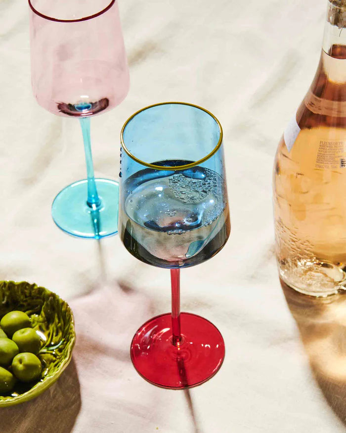 KIP & CO - SAPPHIRE DELIGHT VINO GLASS 2P SET