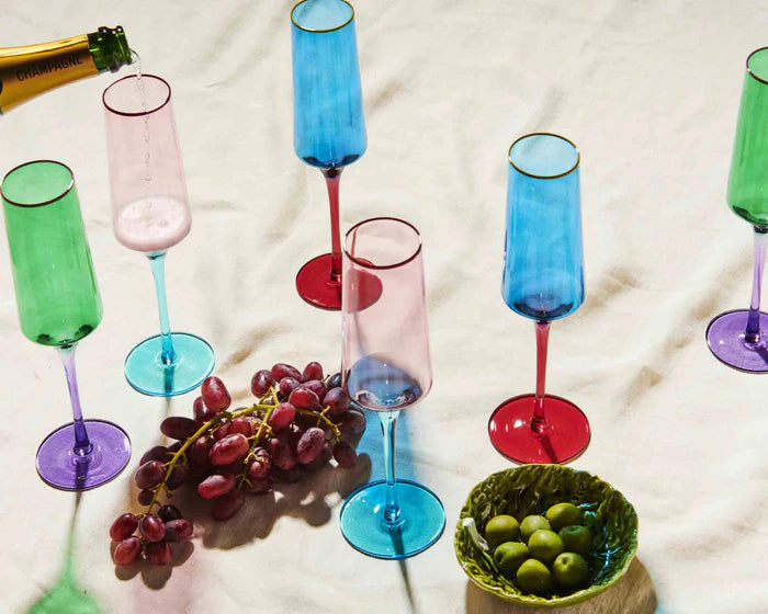 KIP & CO - SAPPHIRE DELIGHT CHAMPAGNE GLASS 2P SET