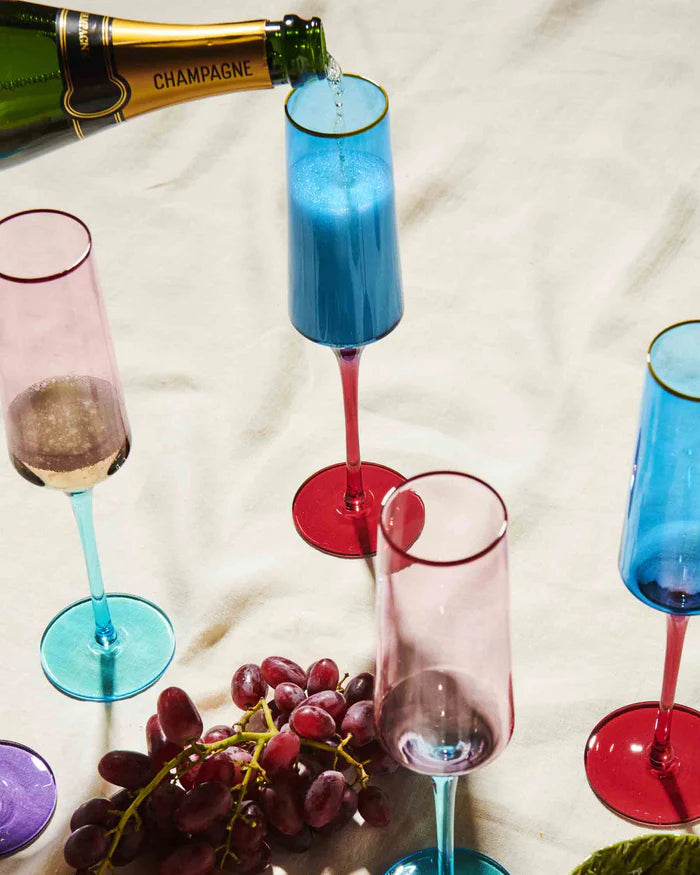 KIP & CO - SAPPHIRE DELIGHT CHAMPAGNE GLASS 2P SET