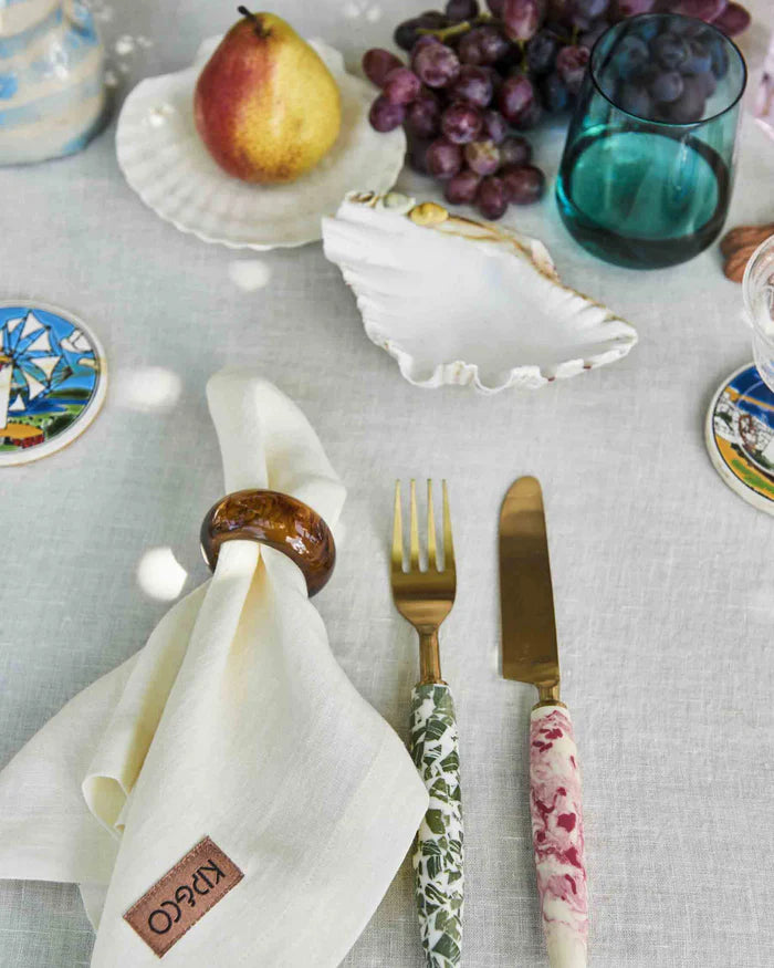 KIP & CO - SMOKEY AMBER NAPKIN RINGS