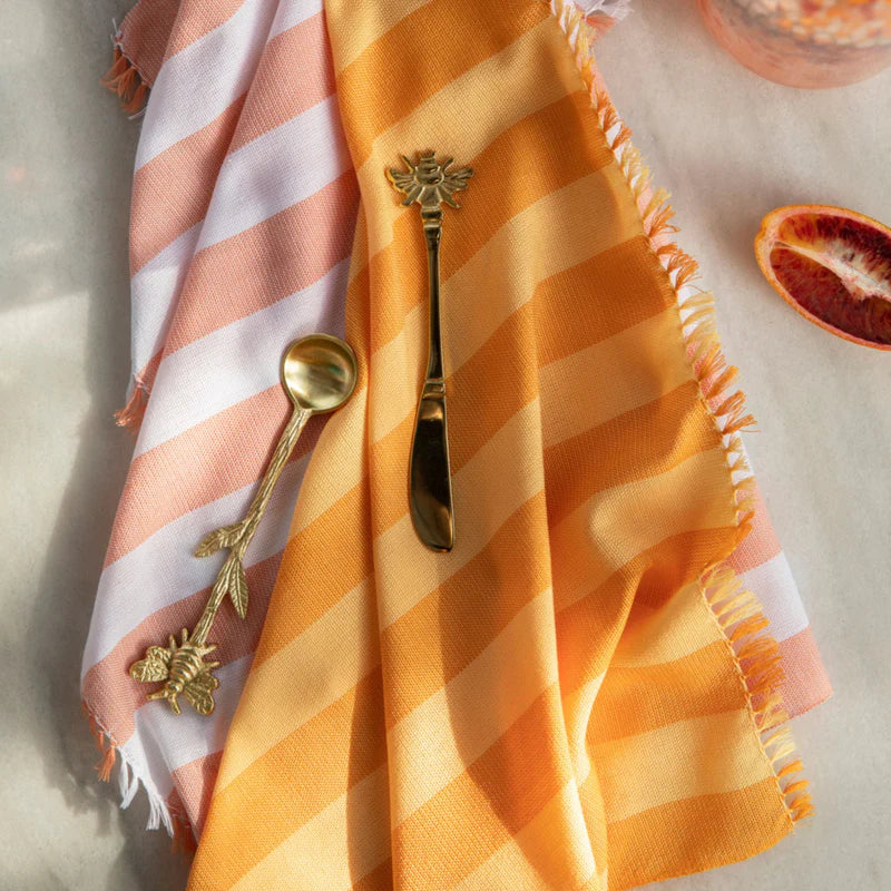 BONNIE & NEIL - WOVEN STRIPE PINK NAPKINS (SET OF 6)