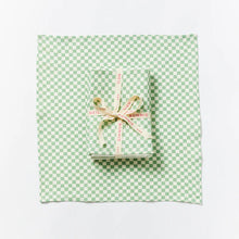 Load image into Gallery viewer, BONNIE &amp; NEIL - TINY CHECKERS SAGE NAPKINS (SET OF 6)
