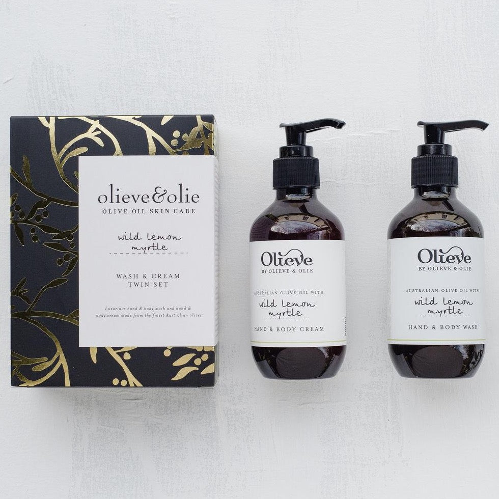 OLIEVE & OLIE - WILD LEMON MYRTLE WASH & CREAM TWIN SET