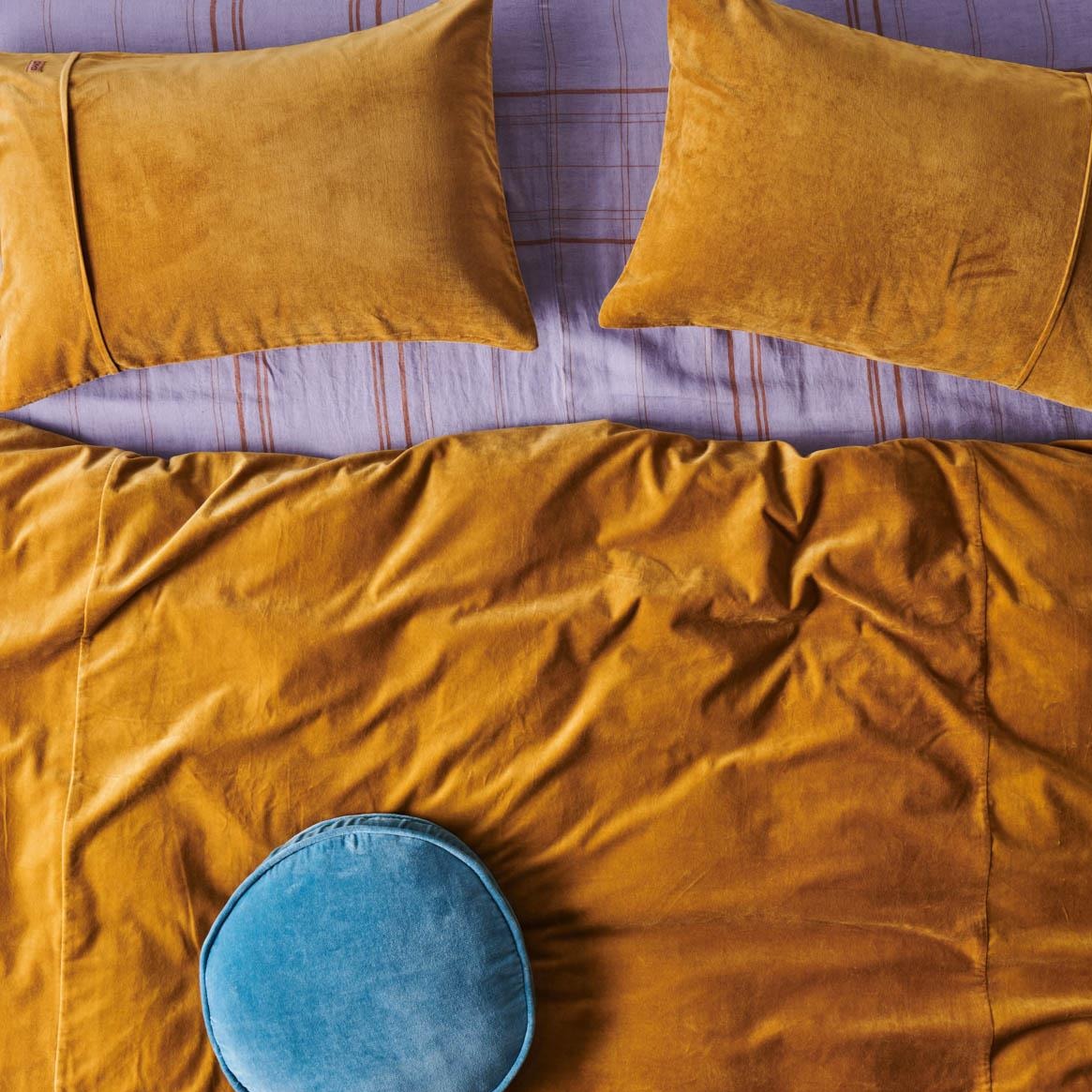 KIP & CO - VELVET QUILT COVER - PECAN