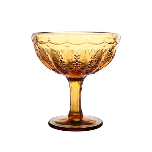WANDERING FOLK - AMBER MARGARITA GLASS (SET OF 2)