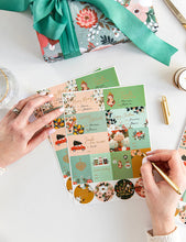 Load image into Gallery viewer, BESPOKE LETTERPRESS - FLORAL FIELDS CHRISTMAS STICKERS Stickers - 45 PACK
