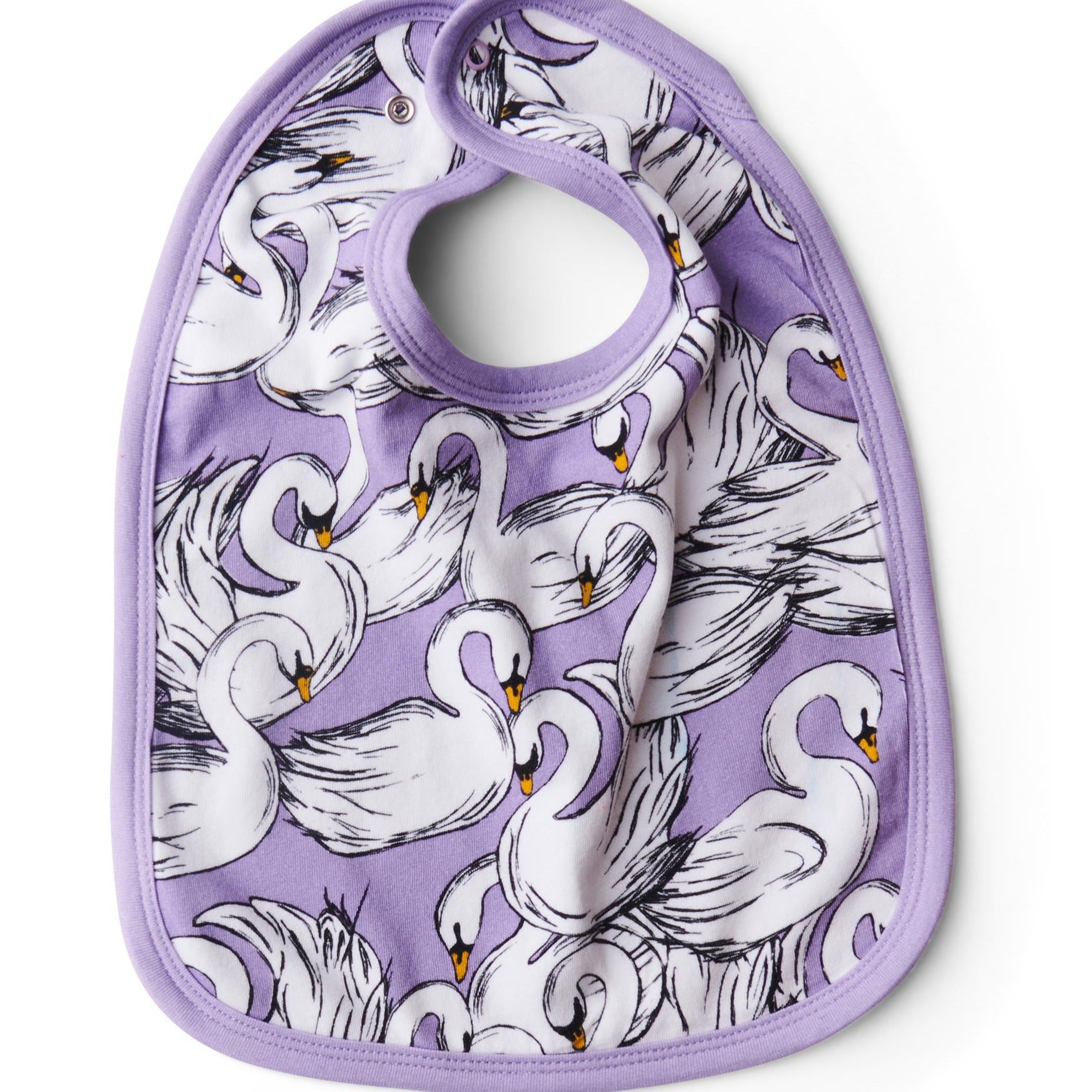 KIP & CO - ORGANIC COTTON BIB - SWAN LAKE