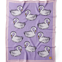 Load image into Gallery viewer, KIP &amp; CO - COTTON KNITTED BLANKET - SWAN LAKE
