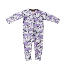 Load image into Gallery viewer, KIP &amp; CO - ORGANIC LONG SLEEVE ZIP ROMPER - SWAN LAKE
