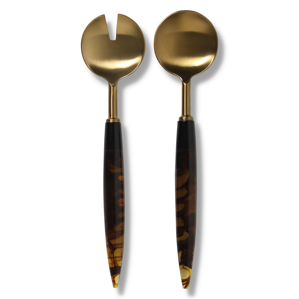 KIP & CO - SMOKEY AMBER SALAD SERVERS
