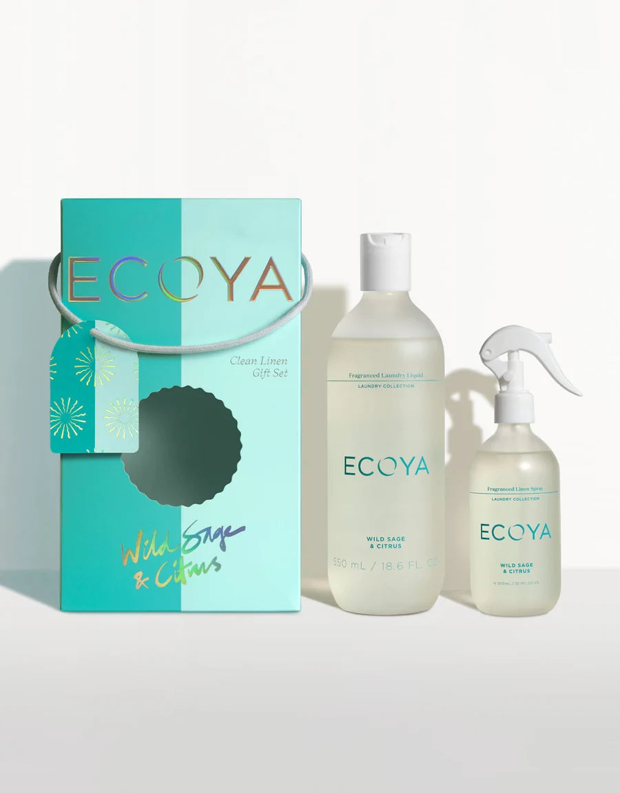 ECOYA - LIMITED EDITION : WILD SAGE & CITRUS CLEAN LINEN GIFT SET