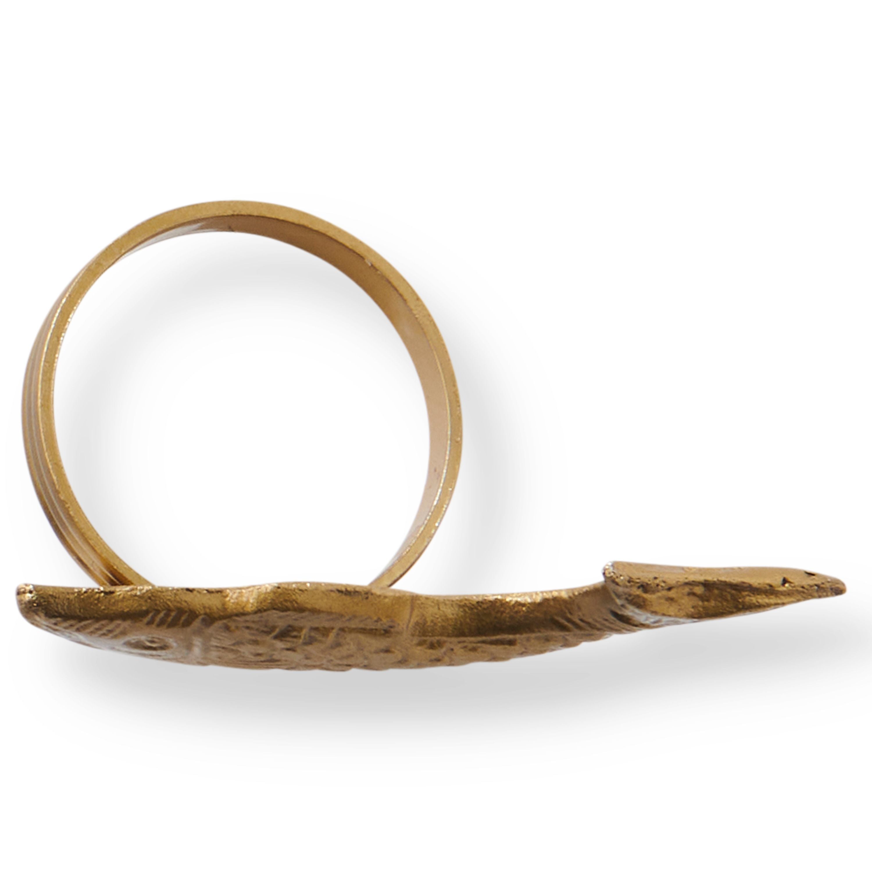 KIP & CO - BRASS NAPKIN RINGS SET OF 6 - FISH