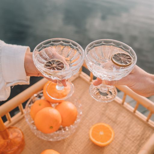 WANDERING FOLK - CLEAR MARGARITA GLASS (SET OF 2)