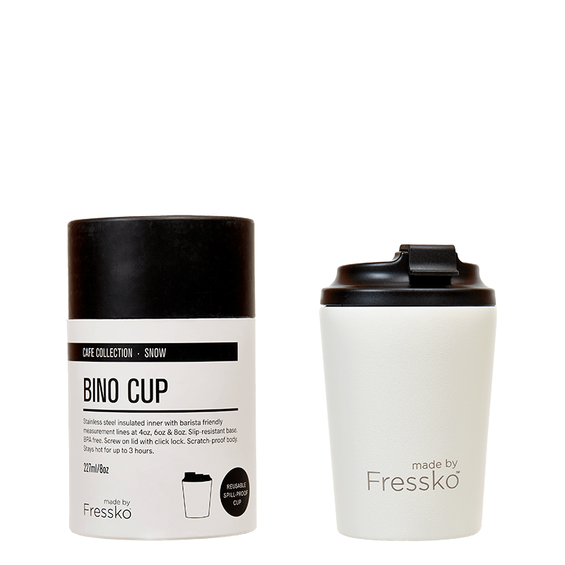 MADE BY FRESSKO - BINO REUSABLE COFFEE CUP 227ML/8OZ - FROST