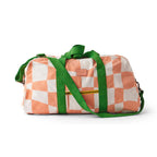 KIP & CO - DUFFLE BAG - CHECKERBOARD PINK AND WHITE