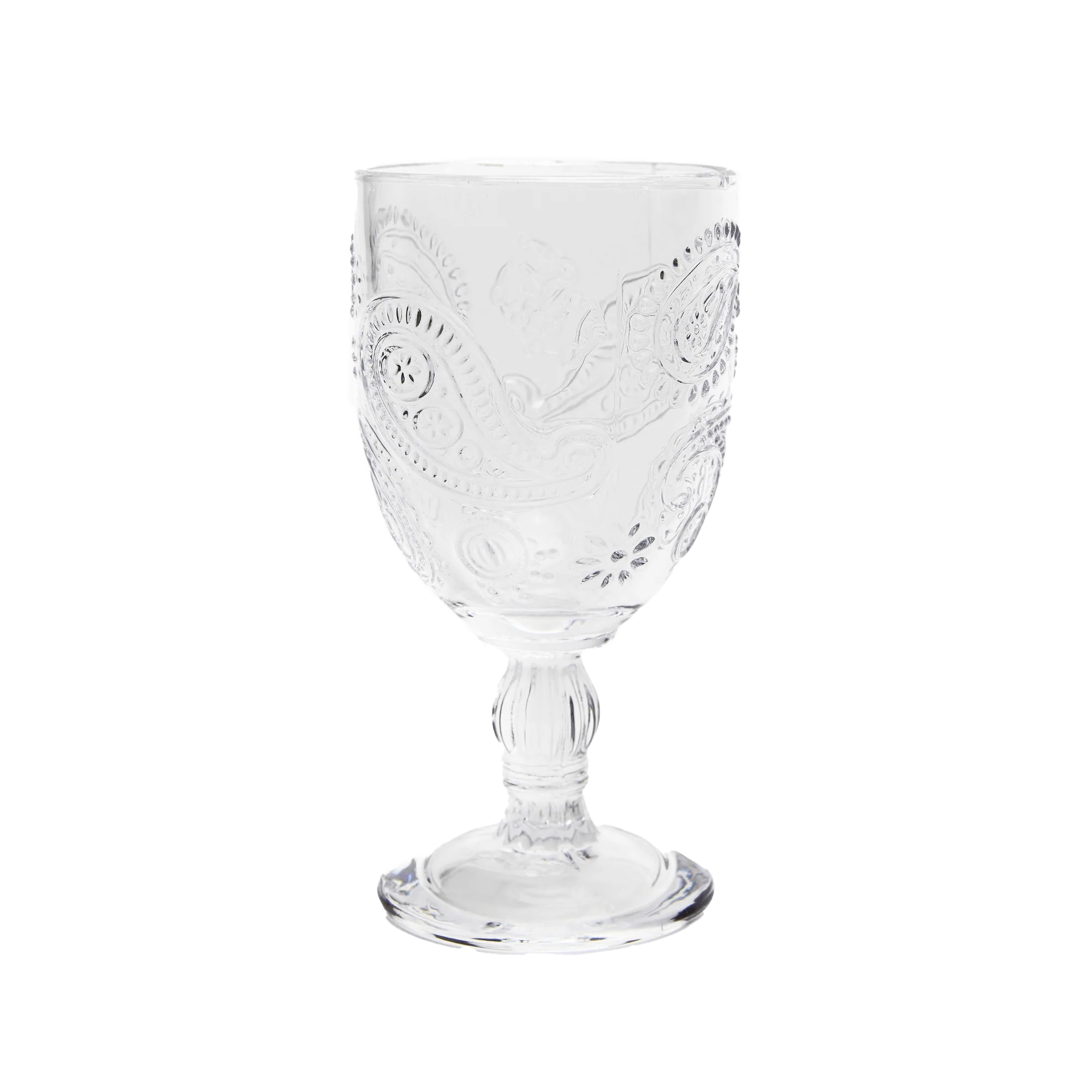 WANDERING FOLK - CLEAR GOBLET GLASS (SET OF 2)