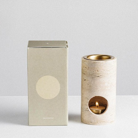 ADDITION STUDIO- SYNERGY OIL BURNER - TRAVERTINE - INSTORE PICKUP ONLY
