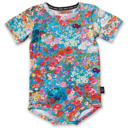 KIP & CO - FOREVER FLORAL ORGANIC SHORT SLEEVE ROMPER