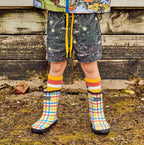 KIP & CO - KIDS GUMBOOTS - PRIMARY TARTAN