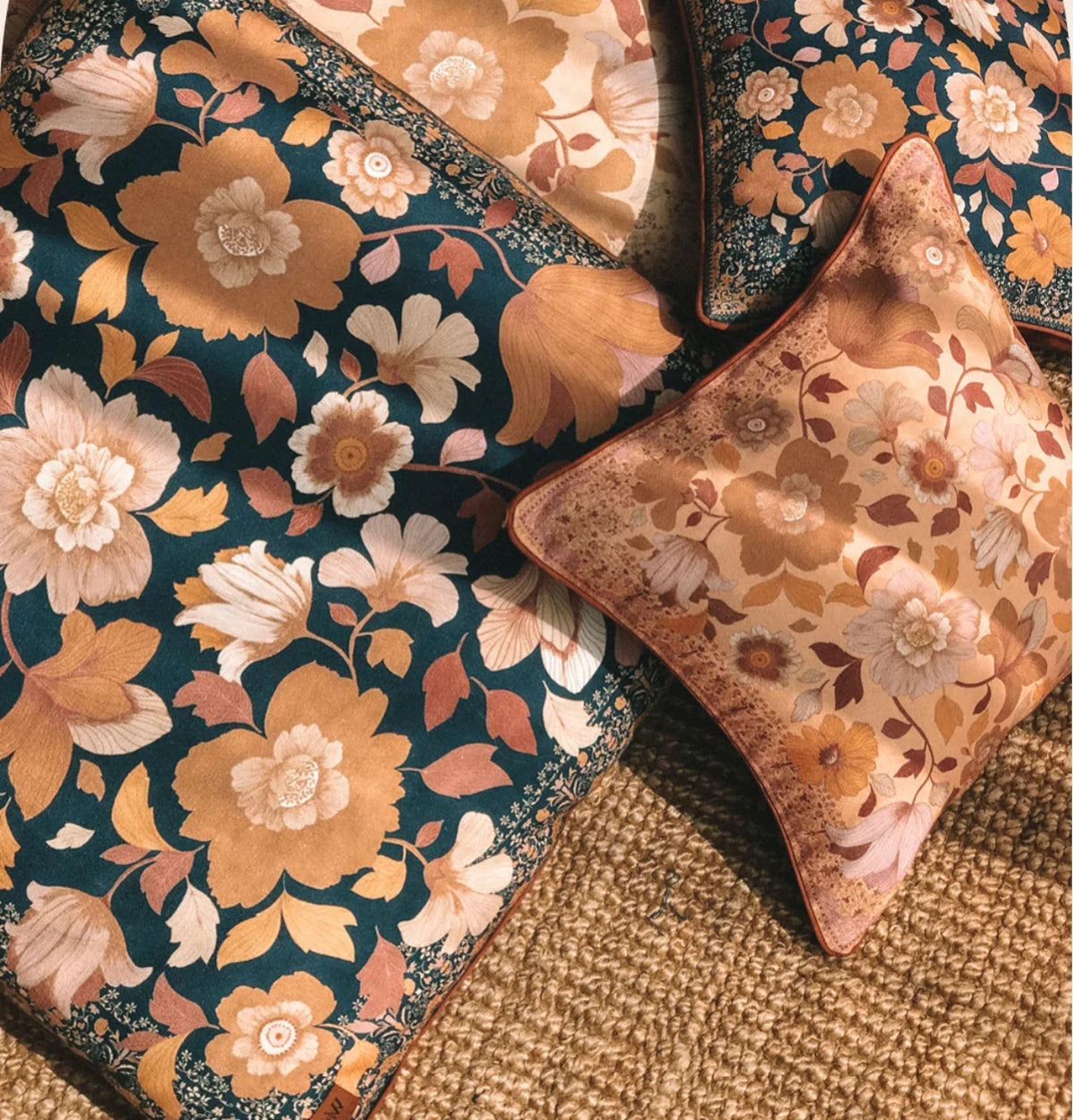 WANDERING FOLK - LARGE CUSHION COVER - GRANDE FLEUR NIGHTSHADE