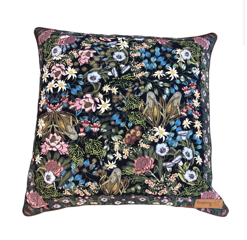 WANDERING FOLK - NATIVE WILDFLOWER CUSHION COVER
