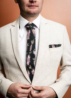 PEGGY & FINN - BOTTLEBRUSH GREEN COTTON TIE