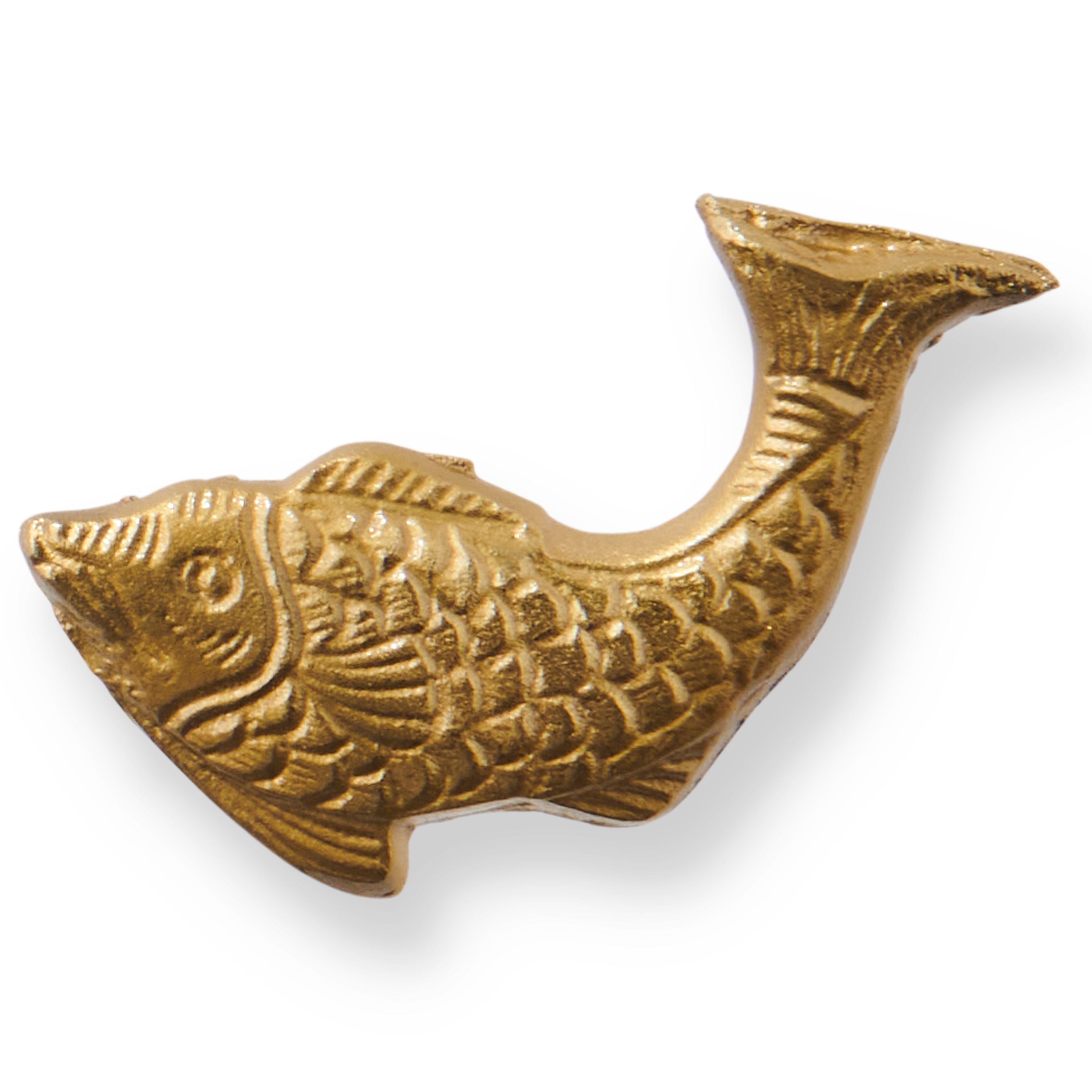 KIP & CO - BRASS NAPKIN RINGS SET OF 6 - FISH