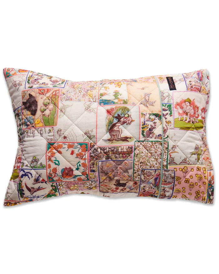 KIP & CO X MAY GIBBS - PATCHES FOR MAY ORGANIC COTTON QUILTED PILLOWCASE