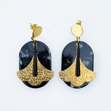Load image into Gallery viewer, MIDDLE CHILD - MATINEE EARRINGS - BLACK
