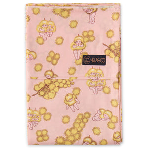 KIP & CO X MAY GIBBS - WATTLE DANCE PINK FITTED SHEET - COT