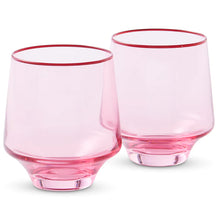 Load image into Gallery viewer, KIP &amp; CO - ROSE WITH A TWIST TUMBLER GLASS 2P SET
