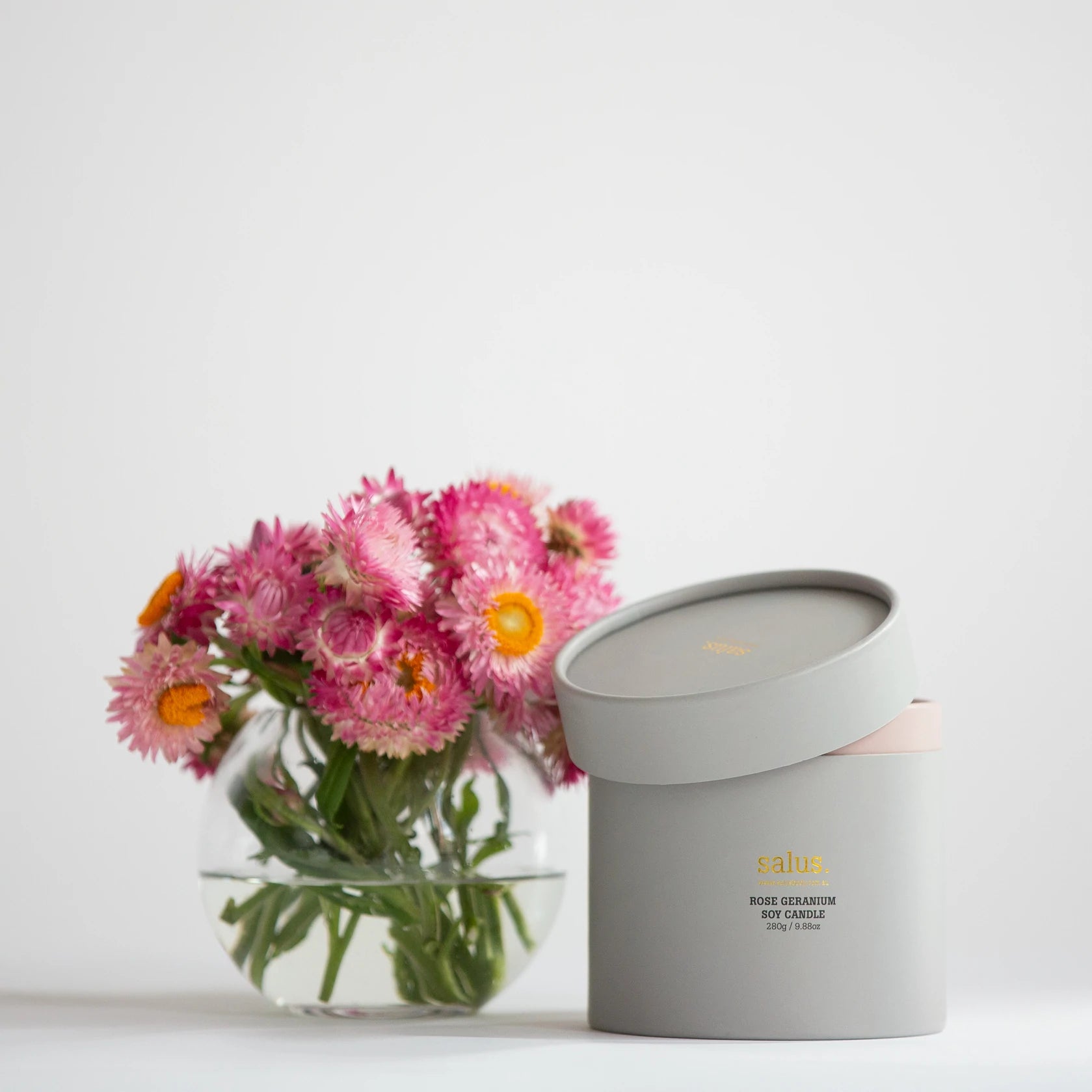 SALUS - ROSE GERANIUM SOY CANDLE