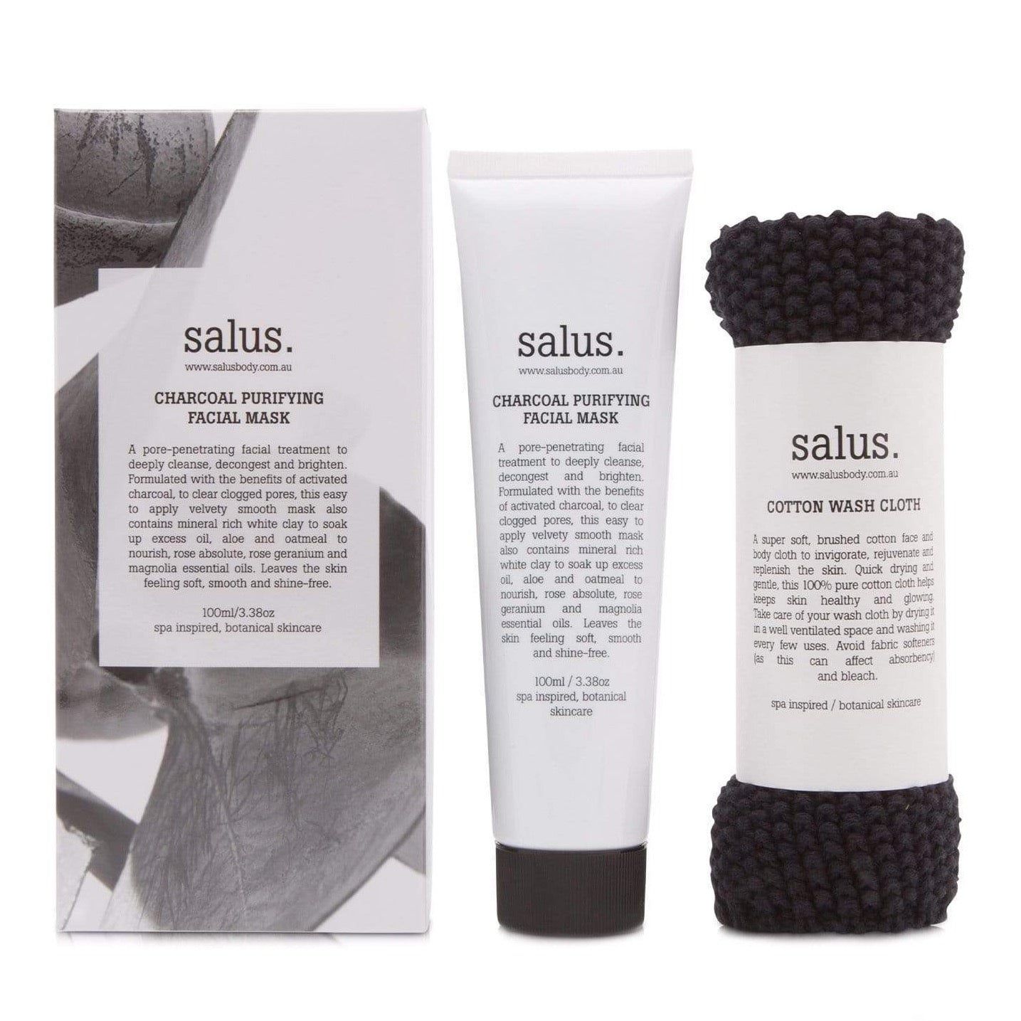 SALUS - CHARCOAL PURIFYING FACIAL MASK SET