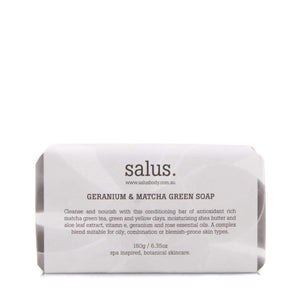 SALUS - GERANIUM & MATCHA GREEN SOAP