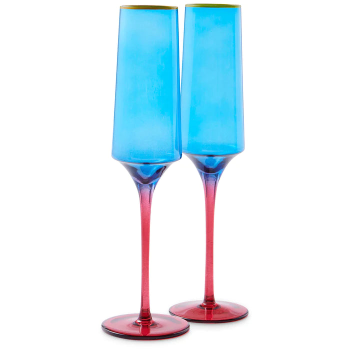 KIP & CO - SAPPHIRE DELIGHT CHAMPAGNE GLASS 2P SET