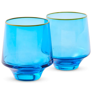 KIP & CO - SAPPHIRE DELIGHT TUMBLER GLASS 2P SET