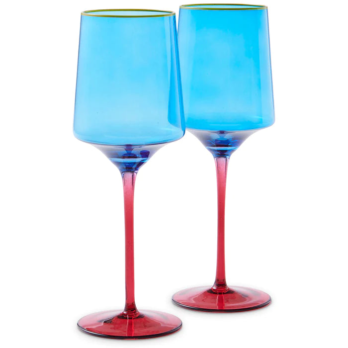 KIP & CO - SAPPHIRE DELIGHT VINO GLASS 2P SET