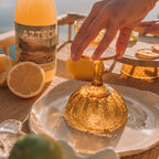 WANDERING FOLK - AMBER MARGARITA GLASS (SET OF 2)