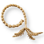 KIP & CO - BRASS NAPKIN RINGS SET OF 6 - PALM TREE